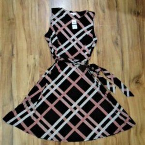 Charter Club Belted Geometric Print Dress XL